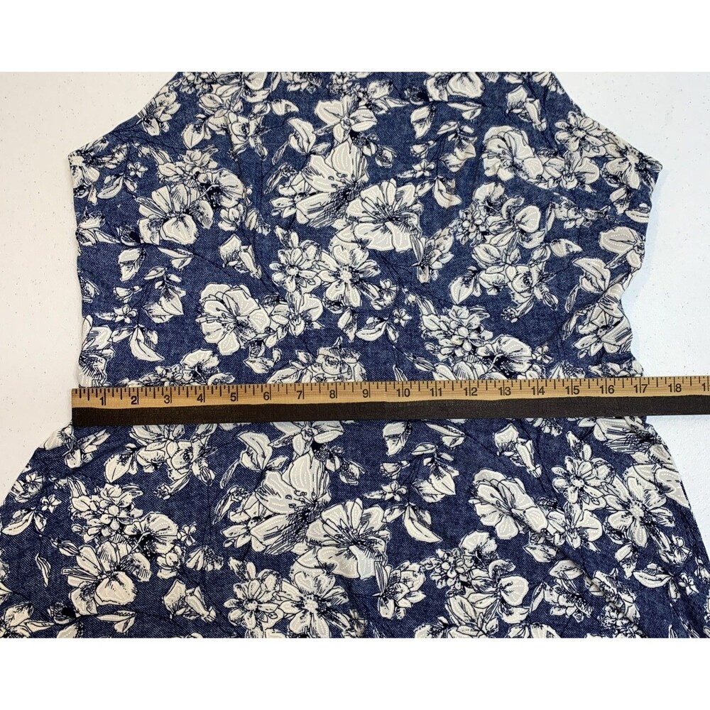 Fortune + Ivy Women's Spaghetti Strap Dress XL Blue Floral Fit and Flair - Picture 4 of 7